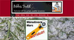 Desktop Screenshot of bibbistextil.se