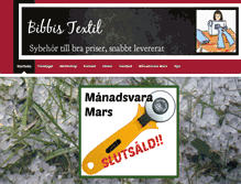 Tablet Screenshot of bibbistextil.se